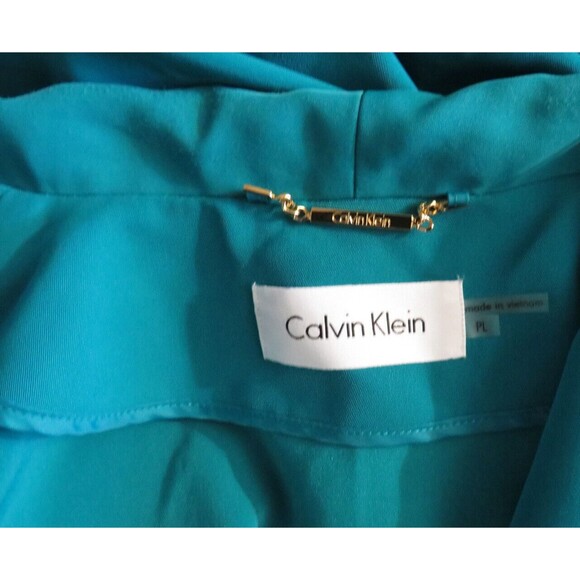 Calvin Klein Women's Teal Open Front Blazer Size Petite Large - Picture 3 of 11